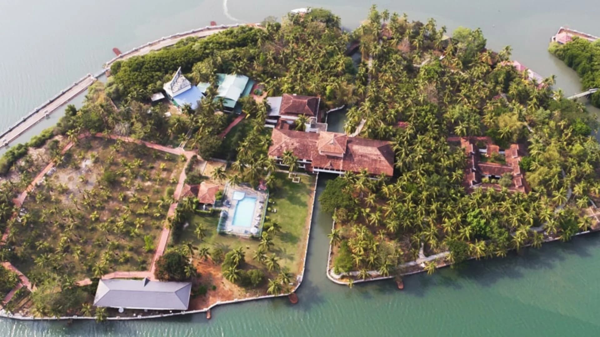 Rajah Island resort in Thrissur, Kerala, India